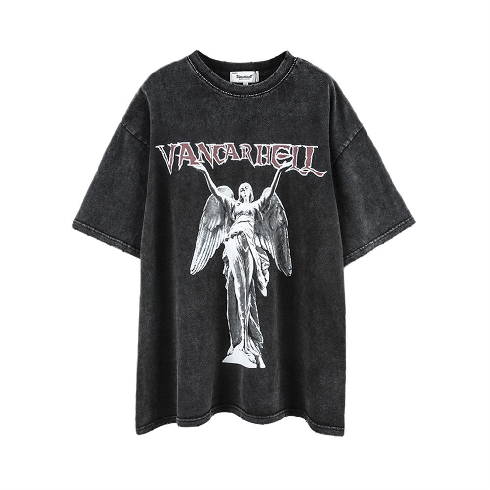 Casual Katoenen T-Shirt voor Heren met Standbeeldprint