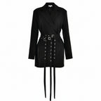 Blazer voor Dames met Lange Mouwen, Slim Fit en Riemdetails