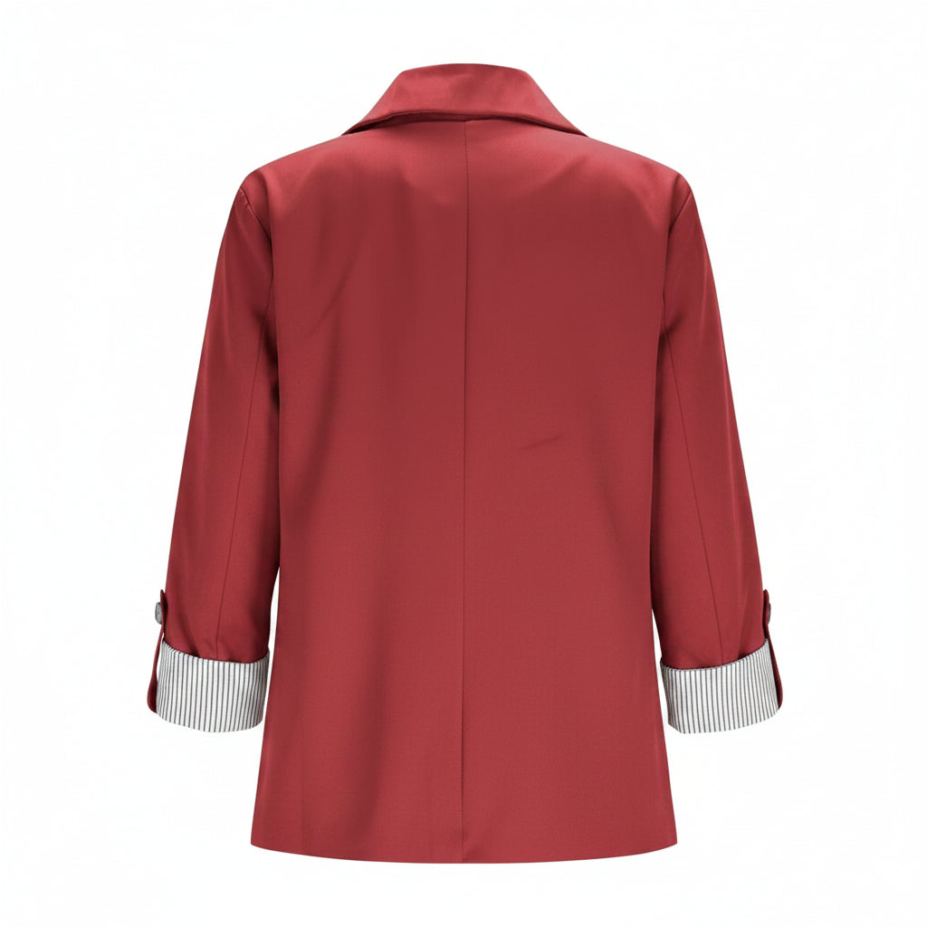 Dames Casual Blazer met Open Voorkant en Lange Mouwen