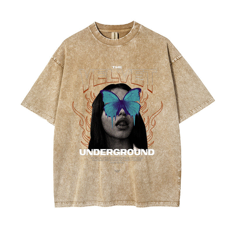 Gepersonaliseerd Bedrukt Gewassen Modieus T-Shirt voor Heren