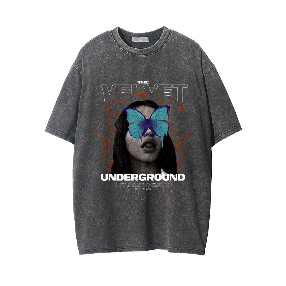 Gepersonaliseerd Bedrukt Gewassen Modieus T-Shirt voor Heren