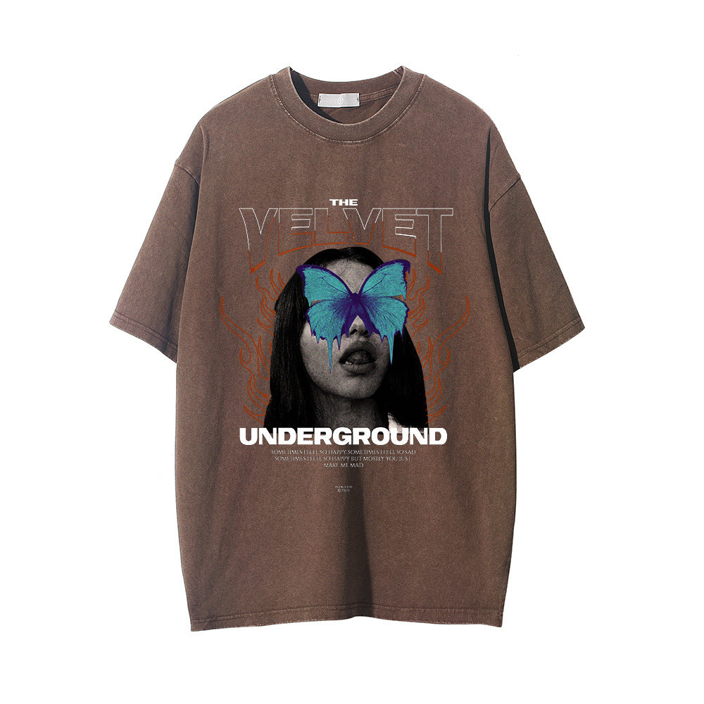 Gepersonaliseerd Bedrukt Gewassen Modieus T-Shirt voor Heren
