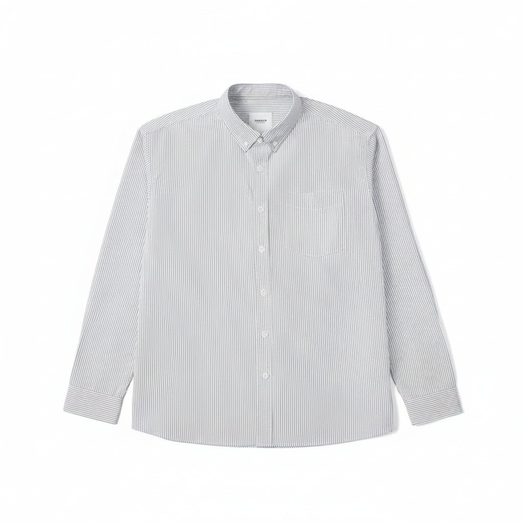 Oxford Vintage Gestreept Casual Shirt met Lange Mouwen