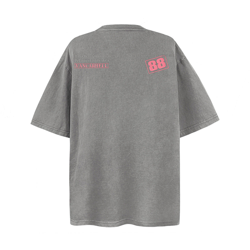 Vintage Katoenen Heren T-Shirt met Karakterprint