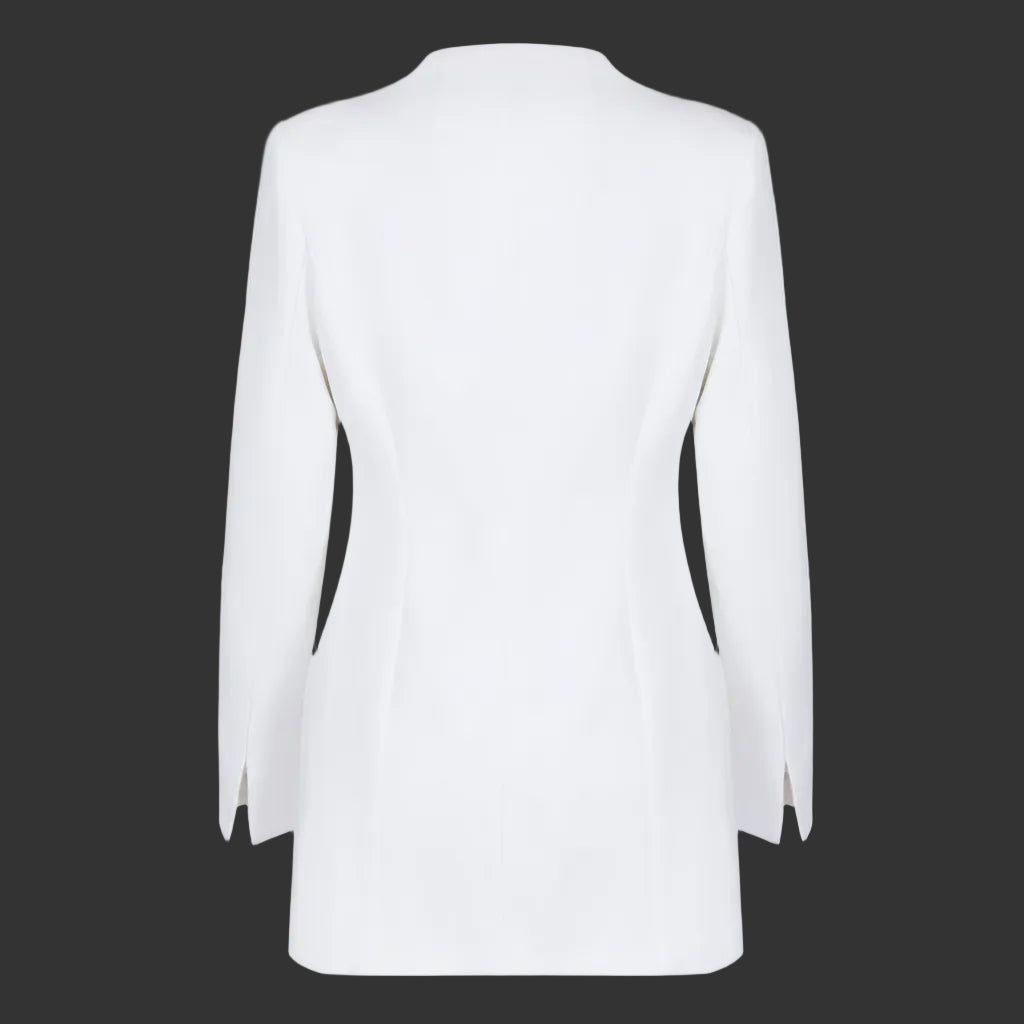 Witte Blazers met Revers voor Moderne Forenzenstijl
